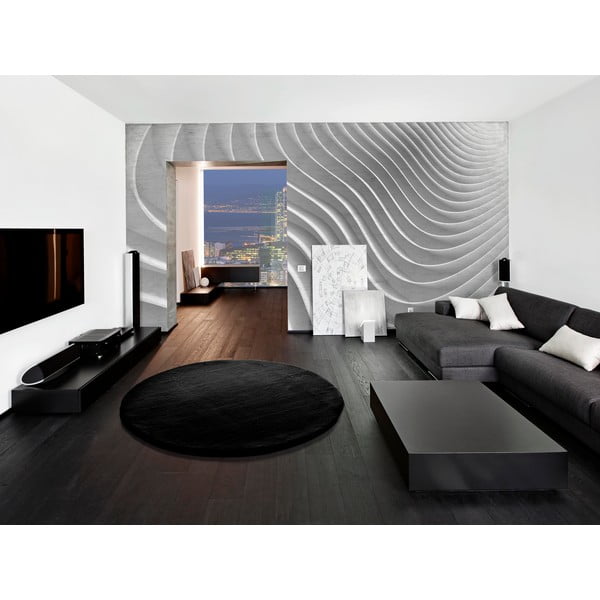 Crni tepih Universal Fox Liso, Ø 120 cm-image-1