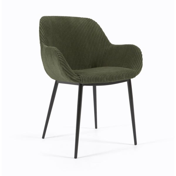 Kaki zelena podstavljena blagovaonska stolica Konna – Kave Home
