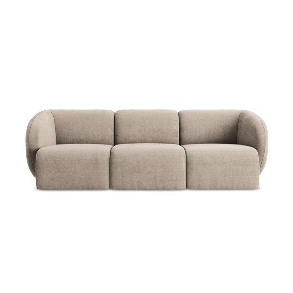 Svjetlo smeđa sofa od šenila 244 cm Lani – Makamii