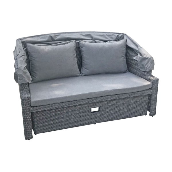 Siva vrtna sofa od umjetnog ratana Monte Carlo – Garden Pleasure