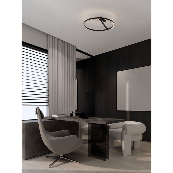 Mat crna LED stropna svjetiljka aluminijska s mogućnosti zatamnjivanja Tilia – Nova Luce-image-1