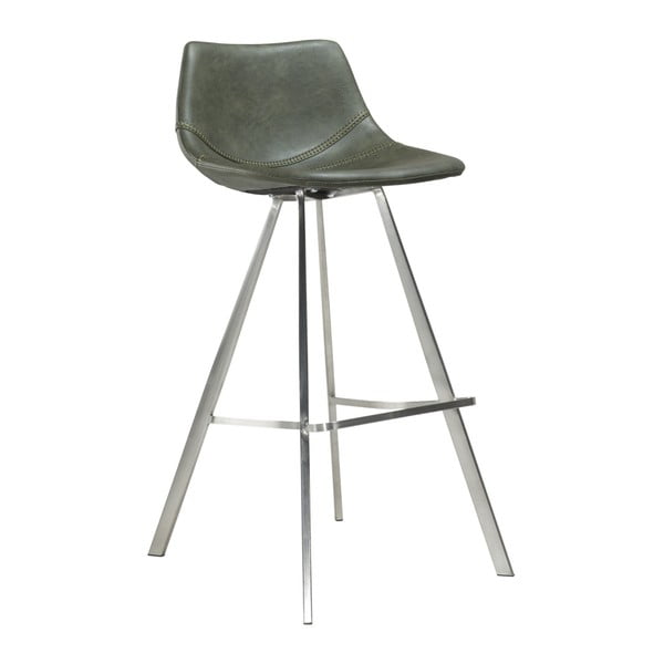 Zelena barska stolica s čeličnom bazom DAN – FORM Pitch