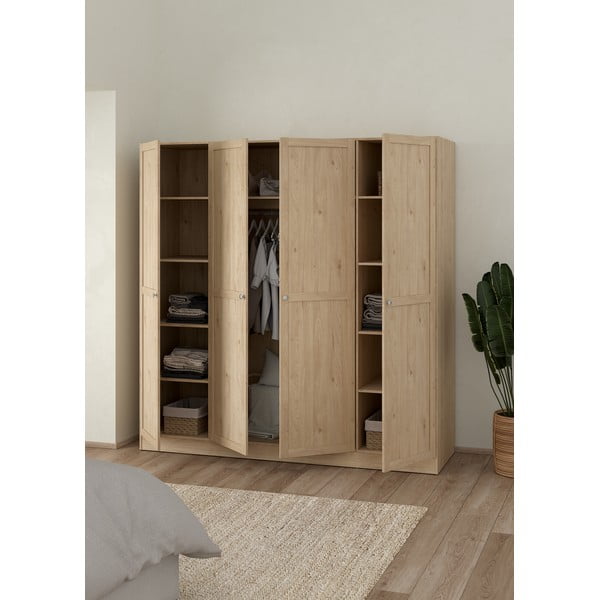 Ormar u dekoru hrasta u prirodnoj boji 195,5x200 cm Billund – Tvilum-image-2