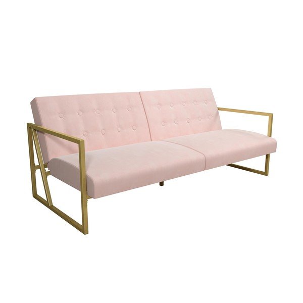Ružičasta baršunasti sofa 185 cm Lexington – Støraa-image-2