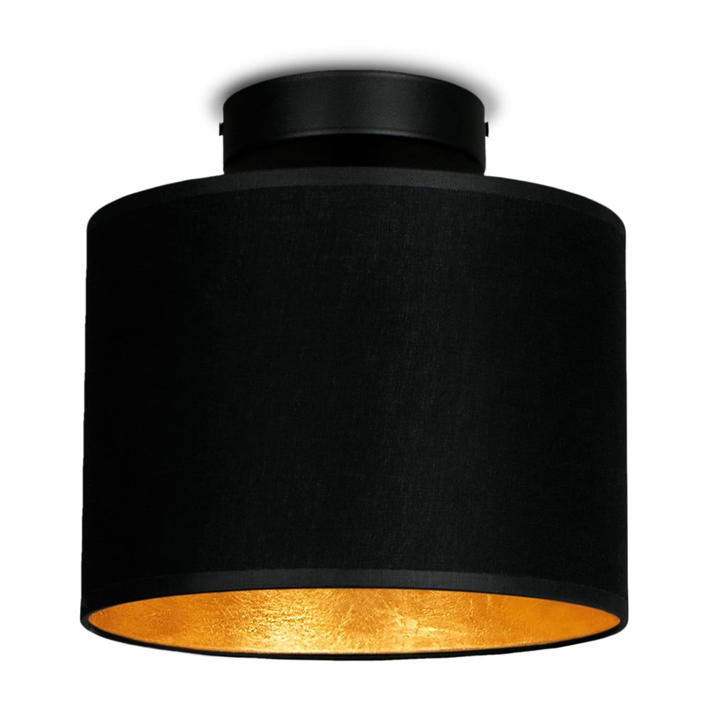 Crna stropna lampa s detaljima u zlatnoj boji Sotto Luce Mika XS CP, ⌀ 20 cm