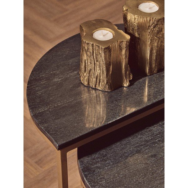 Pomoćni stolići u setu 2 kom s mramornom pločom 28x45 cm Varana – Premier Housewares-image-2