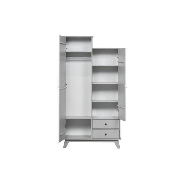 Svijetlo siva dječja garderoba od masivnog bora 98x190 cm Lily – WOOOD-image-3