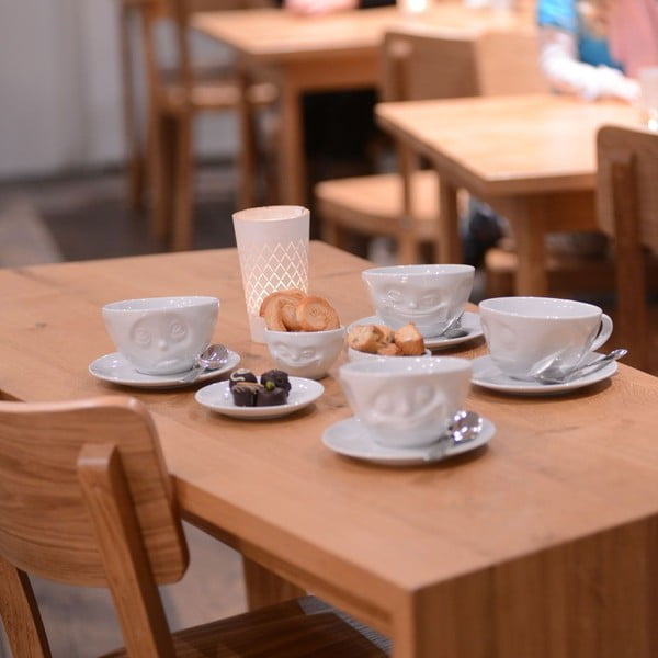 Bijela porculanska šalica za kavu 58products Happy, 200 ml-image-1