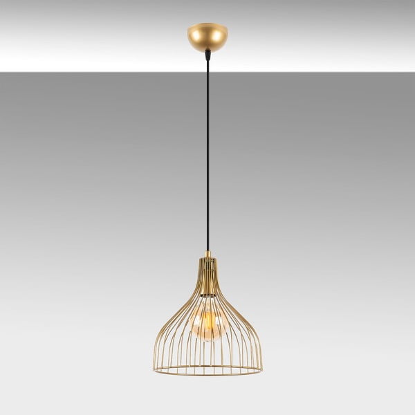 Viseća svjetiljka u zlatnoj boji s metalnim sjenilom ø 25 cm Cafu – Opviq lights-image-2
