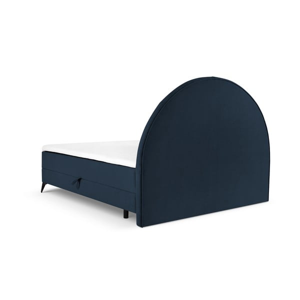 Tamnoplavi boxspring krevet s prostorom za pohranu 180x200 cm Sunset - Cosmopolitan Design-image-3