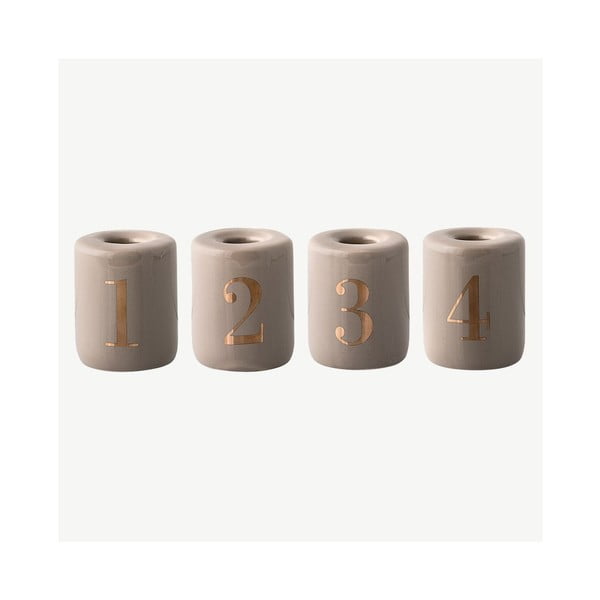 Set od 4 zemljana svijećnjaka Bloomingville Candles, ⌀ 6 cm