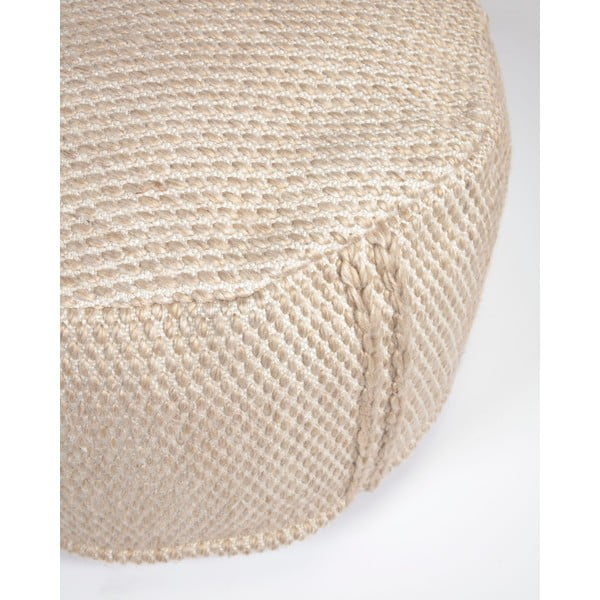 Bež vrtni puf Kave Home Kaie, ø 62 cm-image-1