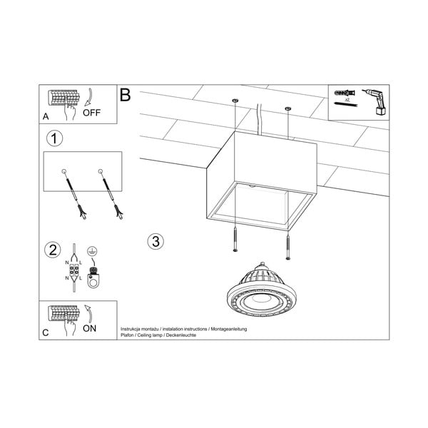 Sivi reflektor 14x14 cm Postiga – Sollux-image-4