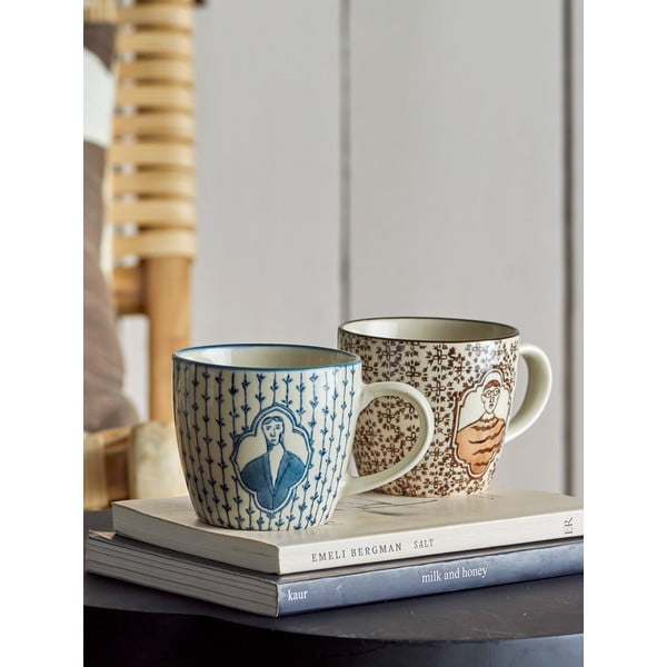 Krem šalice u setu 2 kom od kamenine 200 ml Tonia – Bloomingville-image-1