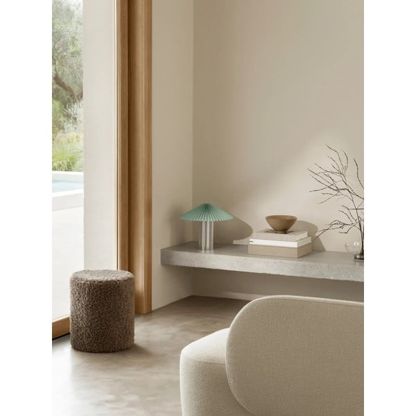 Smeđi tabure od bouclé tkanine Teddy – Blomus-image-1