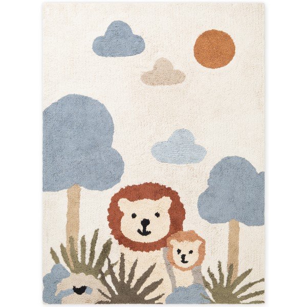 Krem periv/ručno rađen pamučan dječji tepih 140x200 cm Snuggle Lionel – Hanse Home