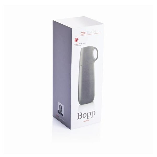 Crna termosica sa šalicom XD Design Bopp, 600 ml-image-1