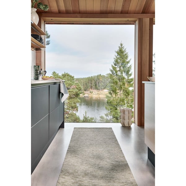 Kuhinjska krpa od mješavine lana 46x66 cm Otto Olive – Pappelina-image-1