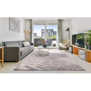 Sivi vuneni tepih 200x300 cm Monstera – Agnella