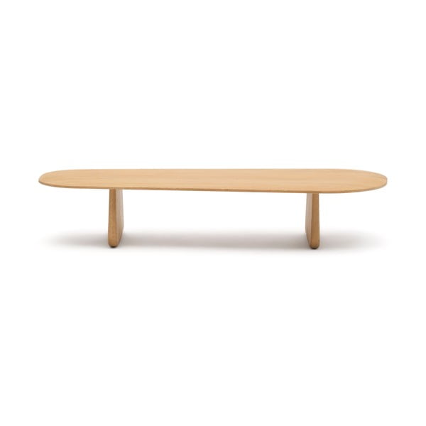 Stolić za kavu od punog hrasta u prirodnoj boji 64x146 cm Pirita – Kave Home