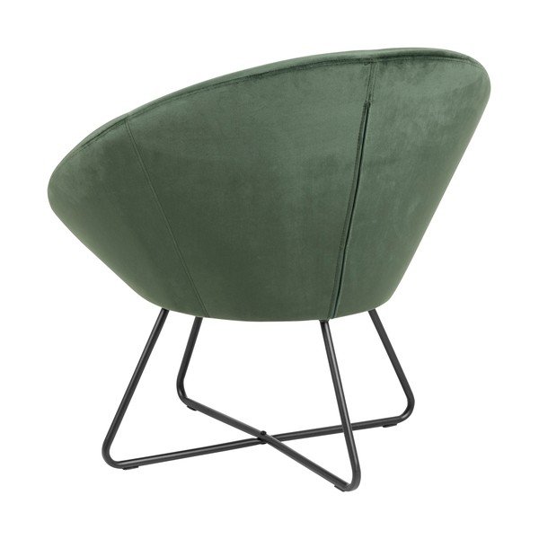 Zelena baršunasta fotelja Actona Center-image-3