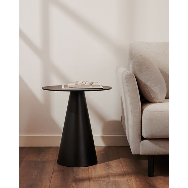 Okrugli pomoćni stol sa staklenom pločom stola ø 50 cm Wilshire – Kave Home-image-1