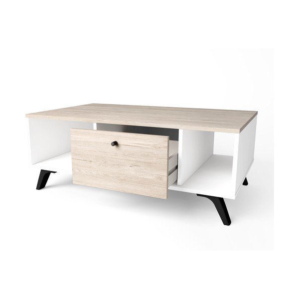 Stolić za kavu u dekoru hrasta u prirodnoj boji 60x100 cm Sahara – Marckeric-image-3