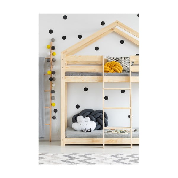 Kućni krevet na kat od borovog drveta Adeko Mila DMP, 90 x 160 cm-image-1