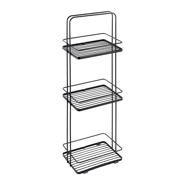 Mat crna željezna kupaonska polica Lava – Metaltex