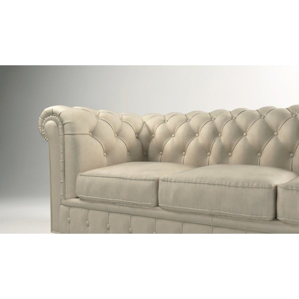 Krem baršunasta sofa 230 cm Cambridge - Ropez-image-3