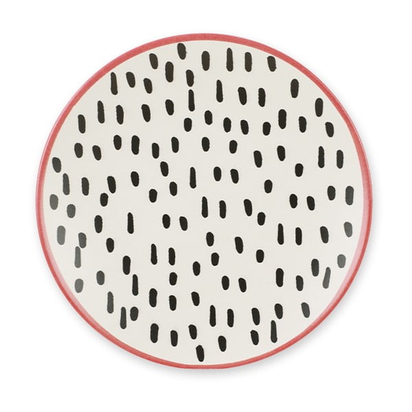 Set od 6 keramičkih desertnih tanjura My Ceramic Brush Dots, 20 cm