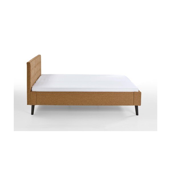 Smeđi tapecirani bračni krevet bez podnice 140x200 cm Empire – Meise Möbel-image-4