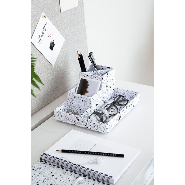 4-dijelni crno-bijeli stolni organizator Bigso Box of Sweden Lena-image-1