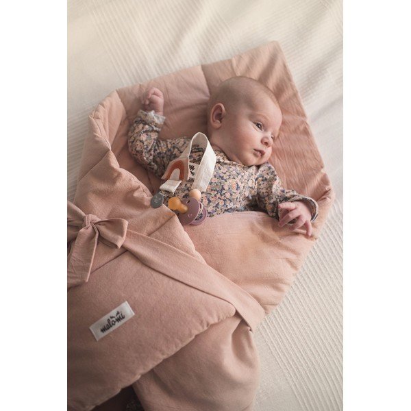 Roza pamučna deka za bebe 75x75 cm - Malomi Kids-image-1