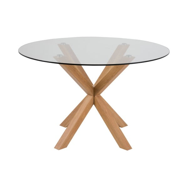 Blagovaonski stol sa staklenom pločom Actona Heaven, ⌀ 119 cm-image-2