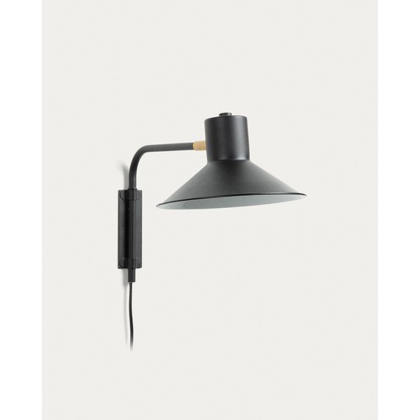 Crna zidna lampa ø 20 cm Aria – Kave Home-image-4