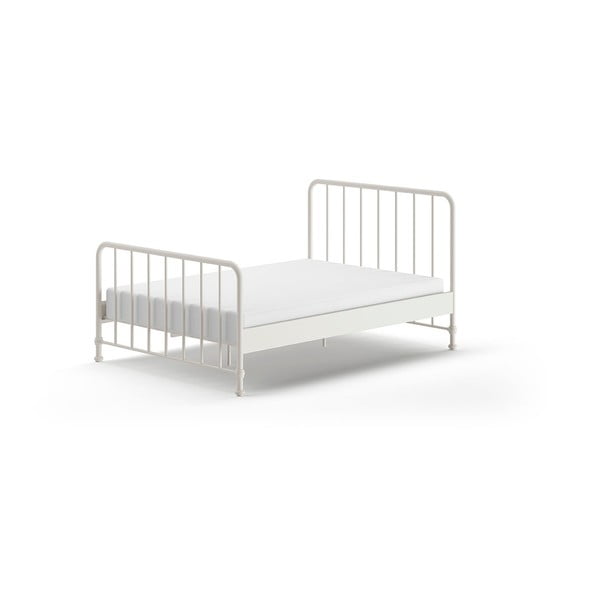 Bijeli metalni krevet s podnicom 140x200 cm BRONXX – Vipack