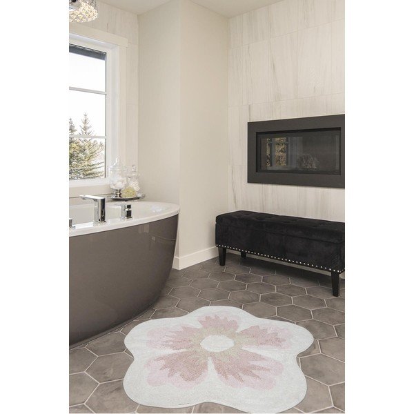 Ružičasta pamučna prostirka za kupaonicu Irya Home Collection Lavin-image-1