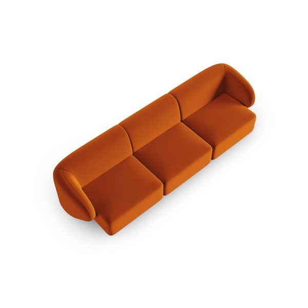 Baršunasti sofa boja terakote 266 cm Paolo – Milo Casa-image-1
