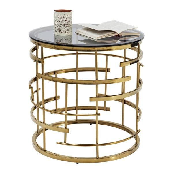 Stolić u zlatnoj bojij boji Kare Design Jupiter, ⌀ 55 cm