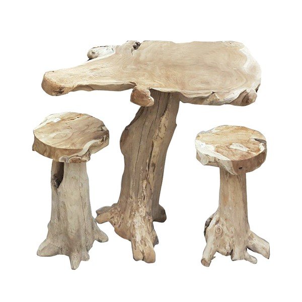 Vrtni barski stol od masivne tikovine 95x65 cm Surga – Garden Pleasure-image-2
