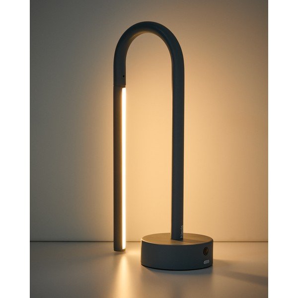 Svijetlo plava metalna LED stolna lampa (visina 30 cm) Bow – Kave Home-image-1