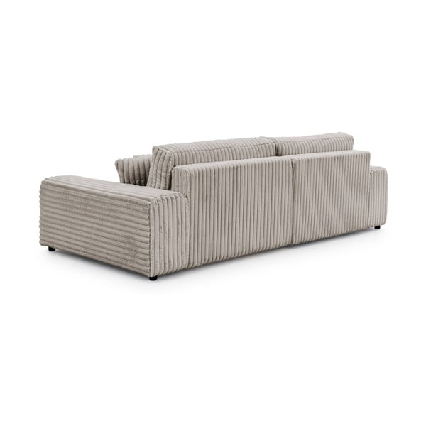 Svijetlo siva sklopiva/s prostorom za odlaganje kutna garnitura od samta (s lijevim kutom) Sarina – Ropez-image-3