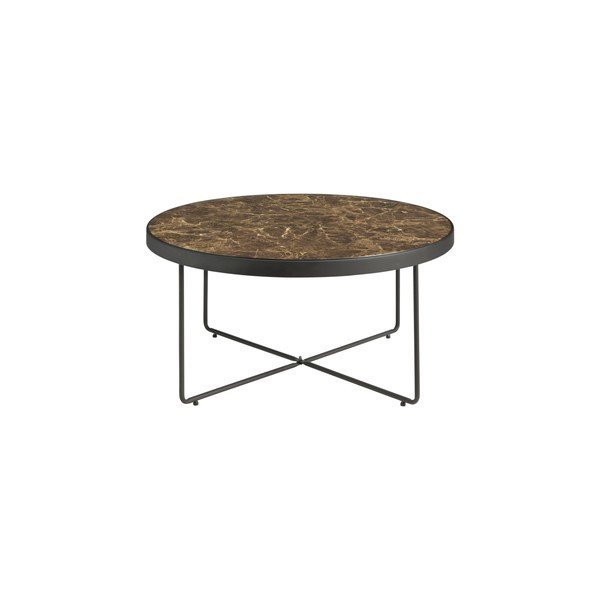 Smeđi željezni okrugao stolić za kavu ø 80 cm Gellina – Ellos Home