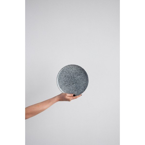 Bijelo-crni zemljani tanjur ÅOOMI Mess, ø 20 cm-image-2