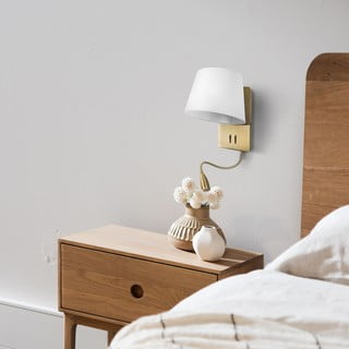 Bijela/u brončanoj boji zidna lampa – SULION