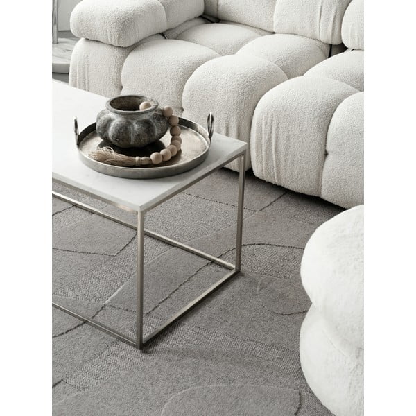 Sivi vunen tepih 200x300 cm Morphic Botanica – Agnella-image-4