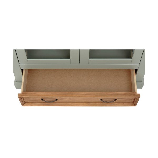 Svijetlo zelena vitrina od masivnog bora 100x120 cm Selma – Støraa-image-4