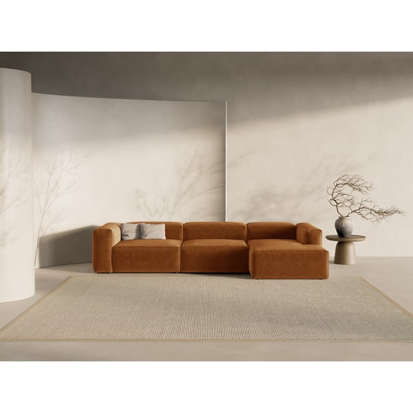 Ciglasta kutna garnitura (s desnim kutom/s ležaljkom) Bergamo – Cosmopolitan Design-image-1