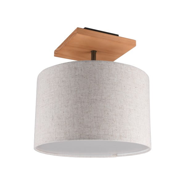 Svijetlo siva stropna svjetiljka s tekstilnim sjenilom Elmau – Trio